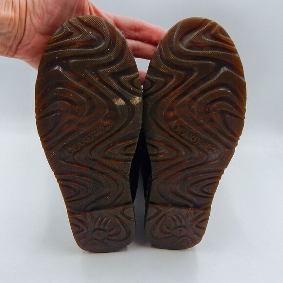 Bearpaw SILVERTHORNE Black Winter Suede Snow Boots Sz 7 Lace Up Insulated - Picture 8 of 14